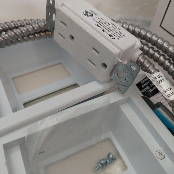 IWPE-7R2-MC HDTV Power Relocation Kit Double Gang Metal Clad Power Cable 7' PJW - Picture 13 of 15